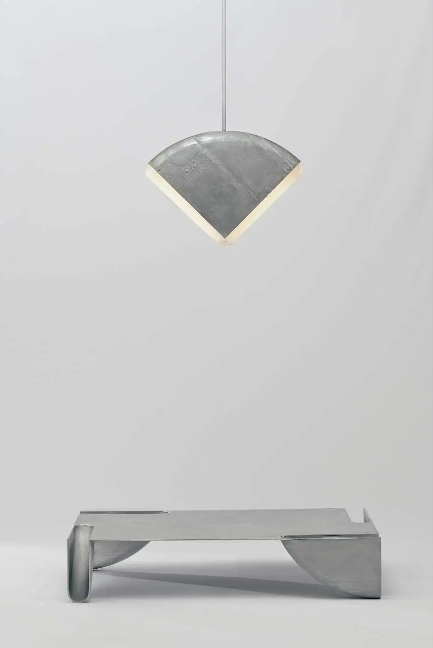 Suspension et table basse BB · aluminium · pour Corpus Studio
