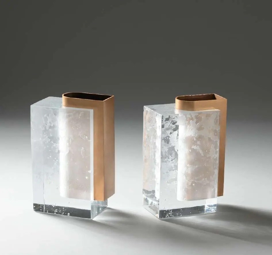 Vase · bronze patiné or · pour Studio G&L