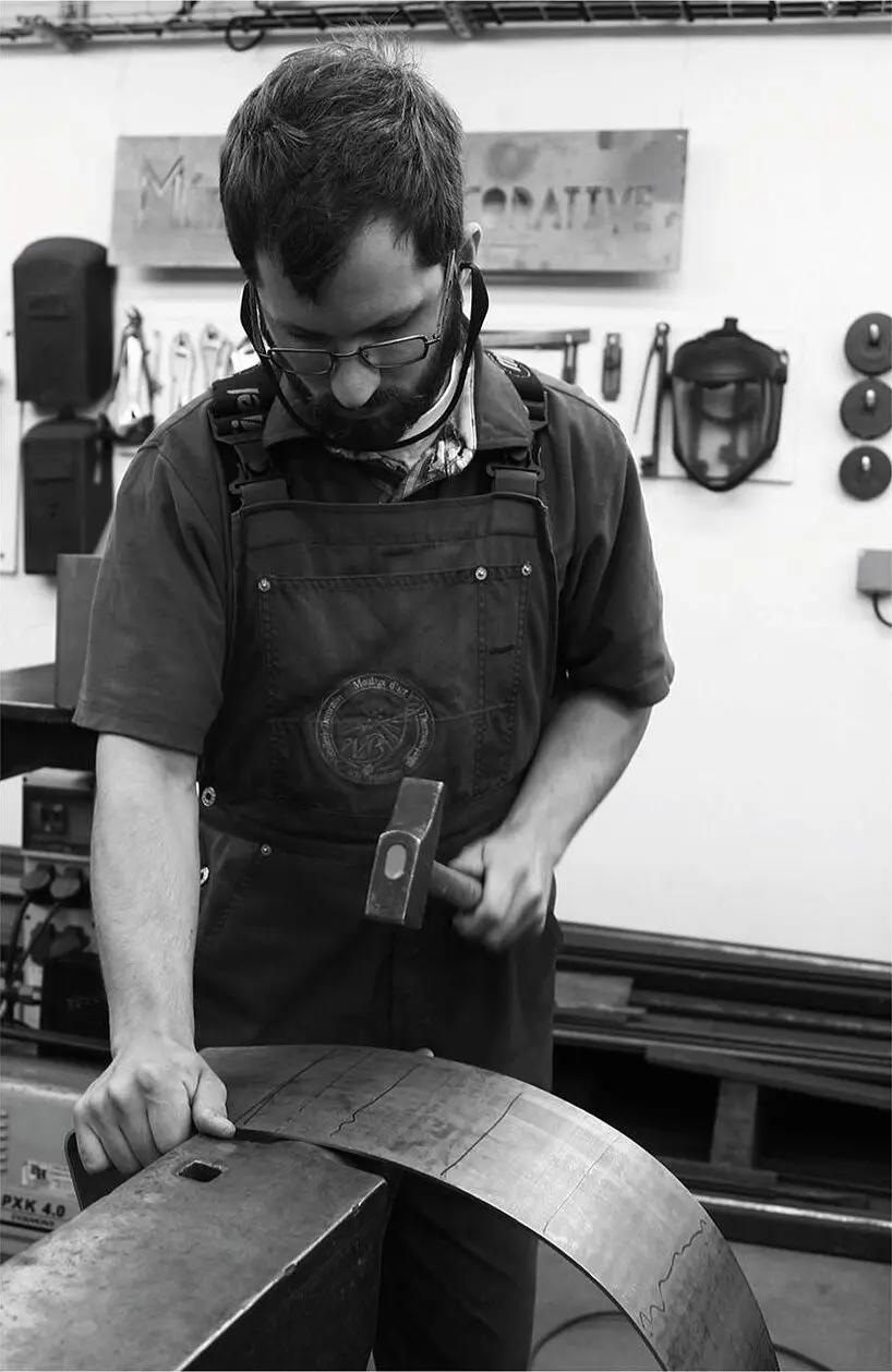 Valentin Biville à l'atelier